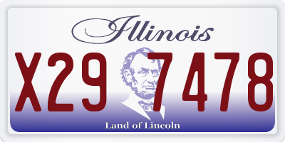 IL license plate X297478