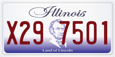 IL license plate X297501