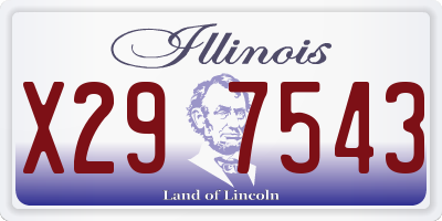 IL license plate X297543