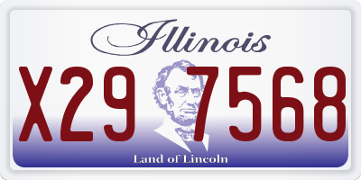 IL license plate X297568