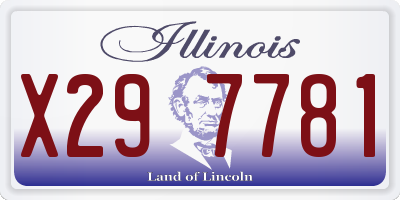 IL license plate X297781