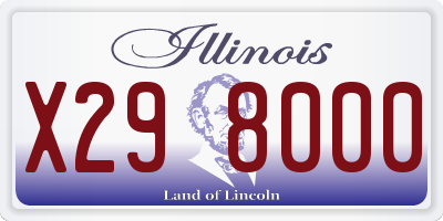 IL license plate X298000