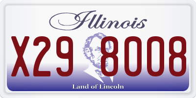IL license plate X298008