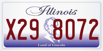 IL license plate X298072