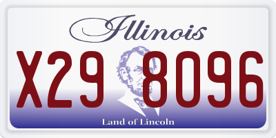 IL license plate X298096