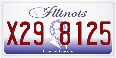 IL license plate X298125