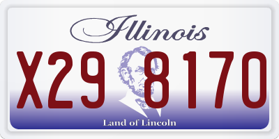 IL license plate X298170