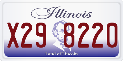 IL license plate X298220