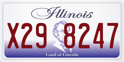 IL license plate X298247