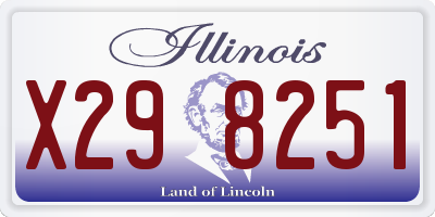 IL license plate X298251