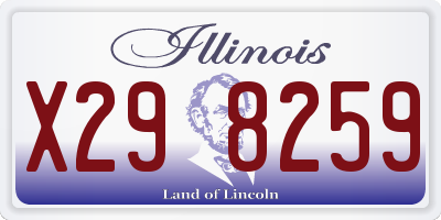 IL license plate X298259