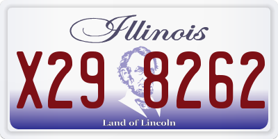 IL license plate X298262
