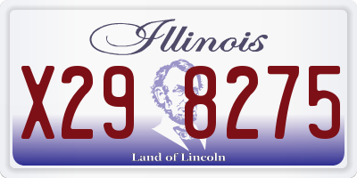IL license plate X298275