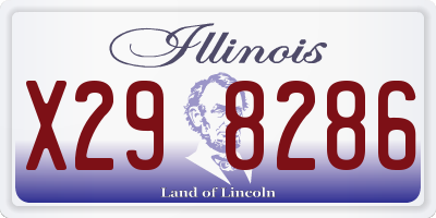 IL license plate X298286