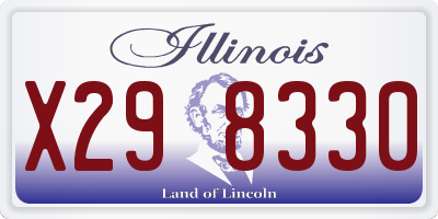 IL license plate X298330