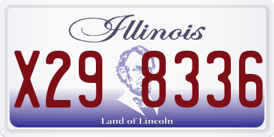 IL license plate X298336