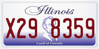 IL license plate X298359