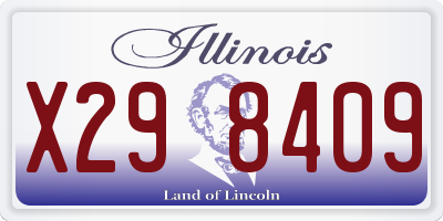 IL license plate X298409