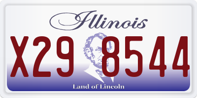 IL license plate X298544