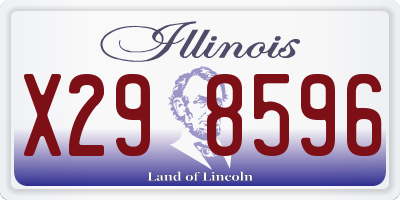 IL license plate X298596