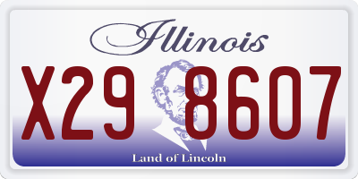 IL license plate X298607