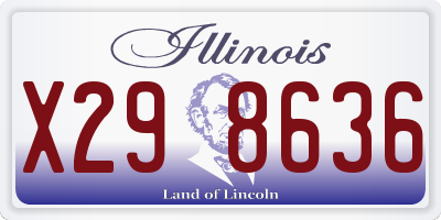 IL license plate X298636