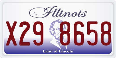 IL license plate X298658
