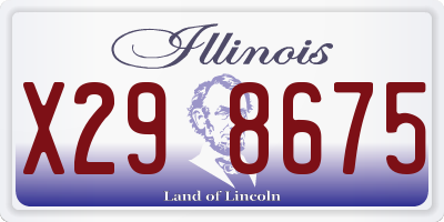 IL license plate X298675