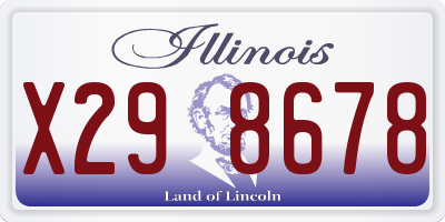 IL license plate X298678