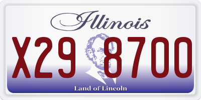 IL license plate X298700