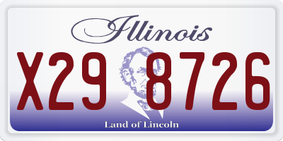 IL license plate X298726