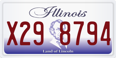IL license plate X298794