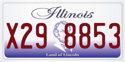 IL license plate X298853