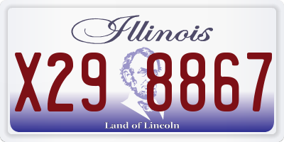 IL license plate X298867
