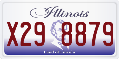 IL license plate X298879