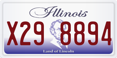 IL license plate X298894