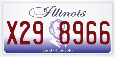 IL license plate X298966