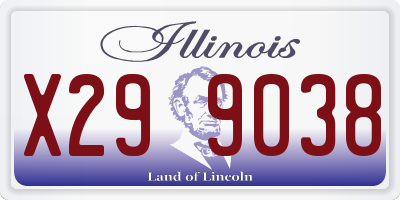 IL license plate X299038