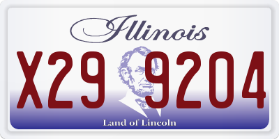 IL license plate X299204