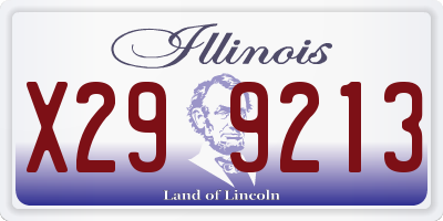 IL license plate X299213