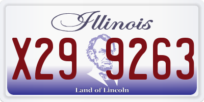 IL license plate X299263