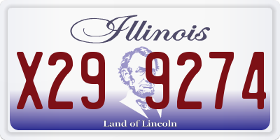 IL license plate X299274