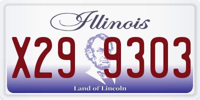 IL license plate X299303