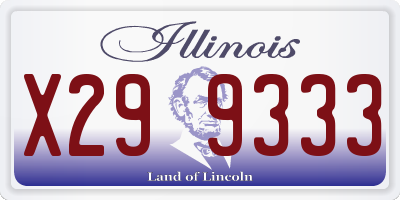 IL license plate X299333