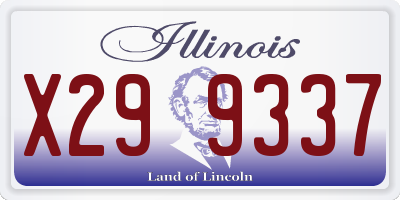 IL license plate X299337
