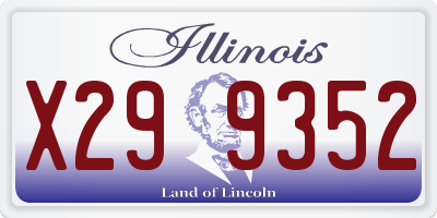 IL license plate X299352