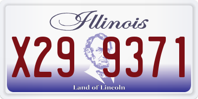 IL license plate X299371