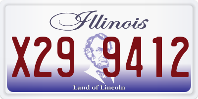 IL license plate X299412