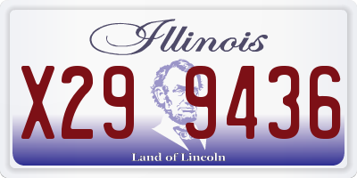IL license plate X299436