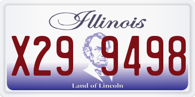 IL license plate X299498